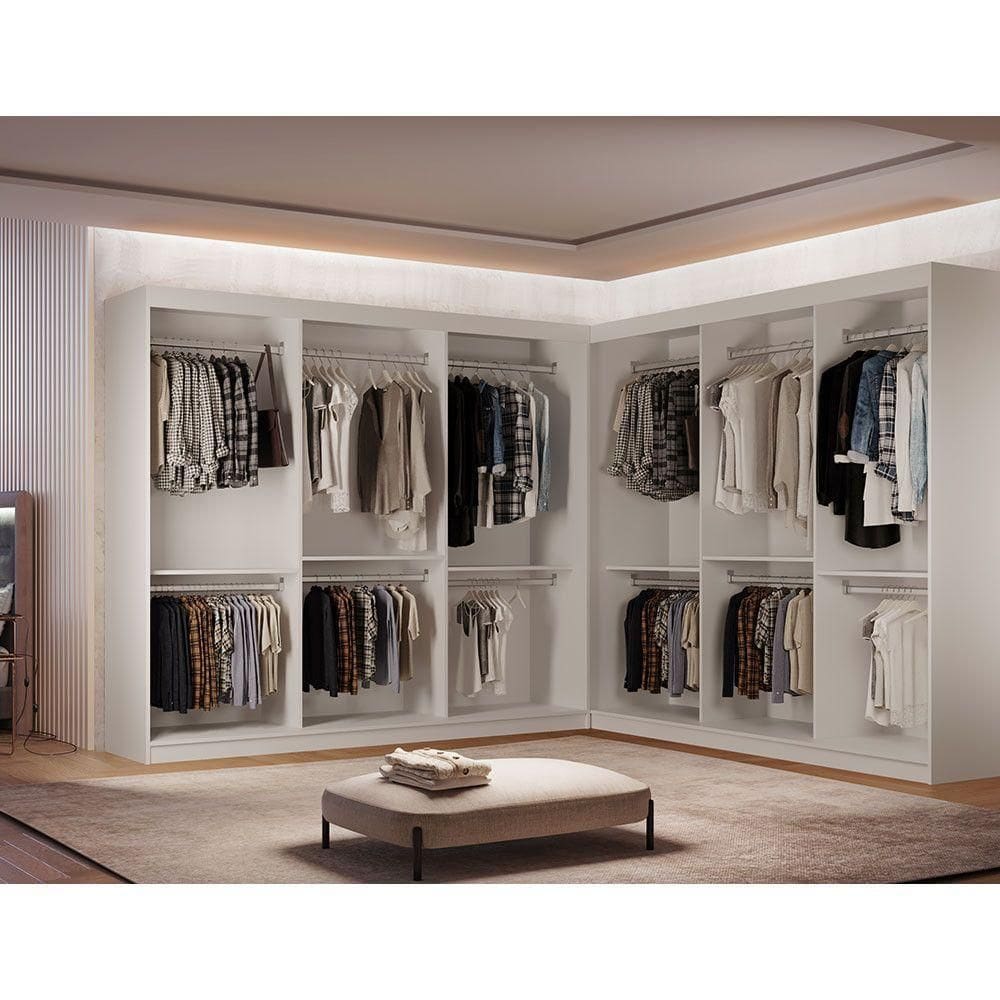 Guarda Roupa Closet Light Premium Moderna Branco