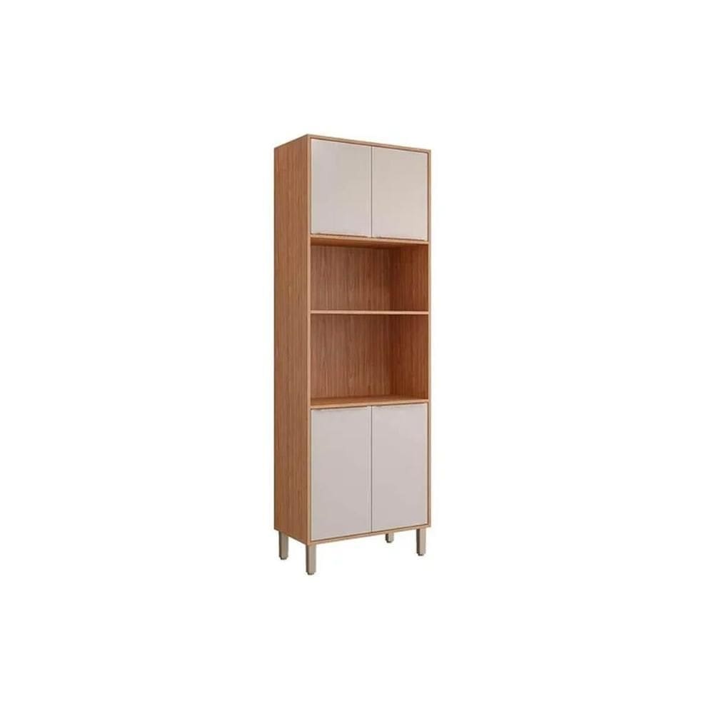 Paneleiro de Cozinha Esplêndida Torre Quente 2 Fornos c/ 4 Portas 70cm Freijo/Off - Cinamomo/Off - MGM