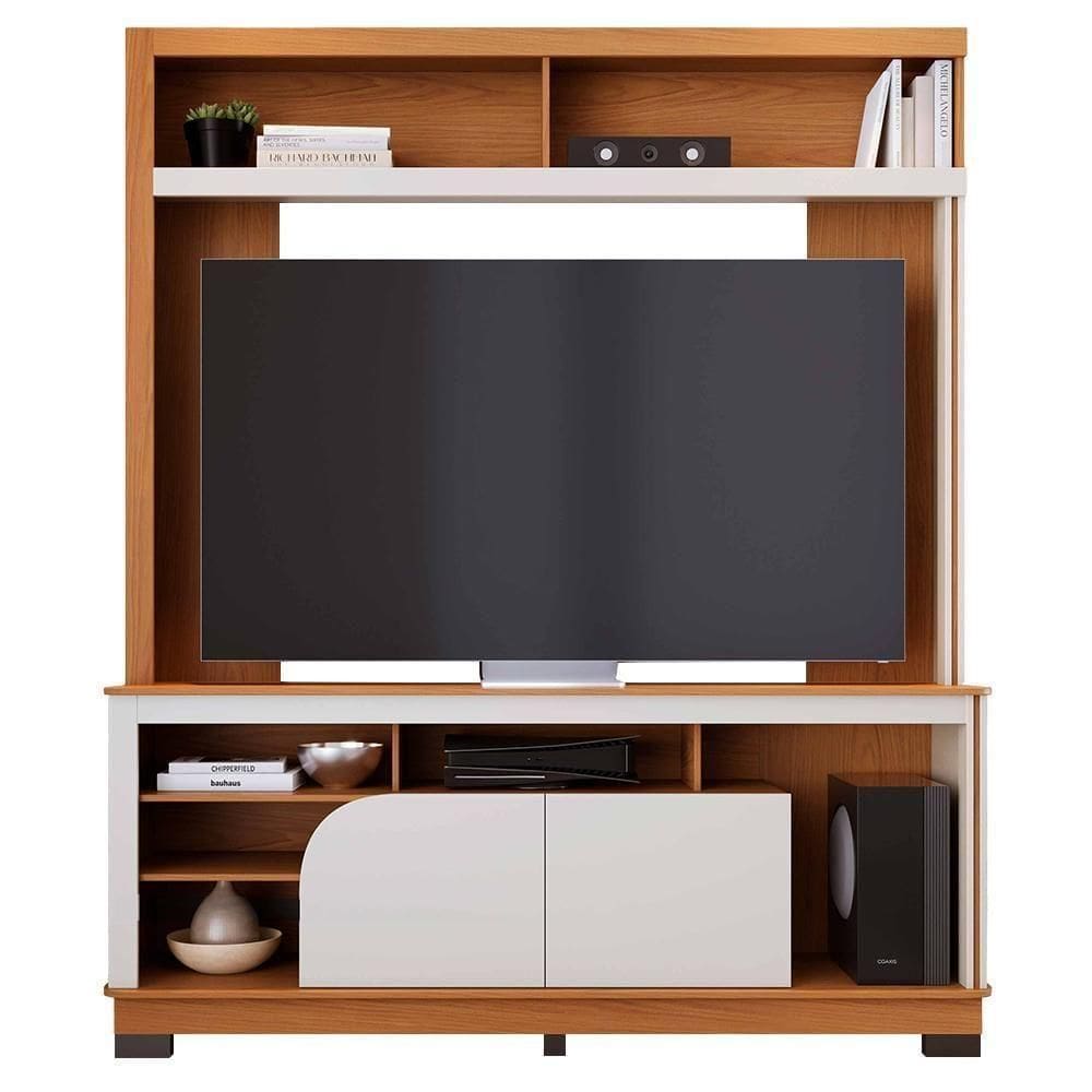 Estante Home Theater Belaya Freijó-off White Matte Para Até 65? - Colibri Freijó-off White Matte