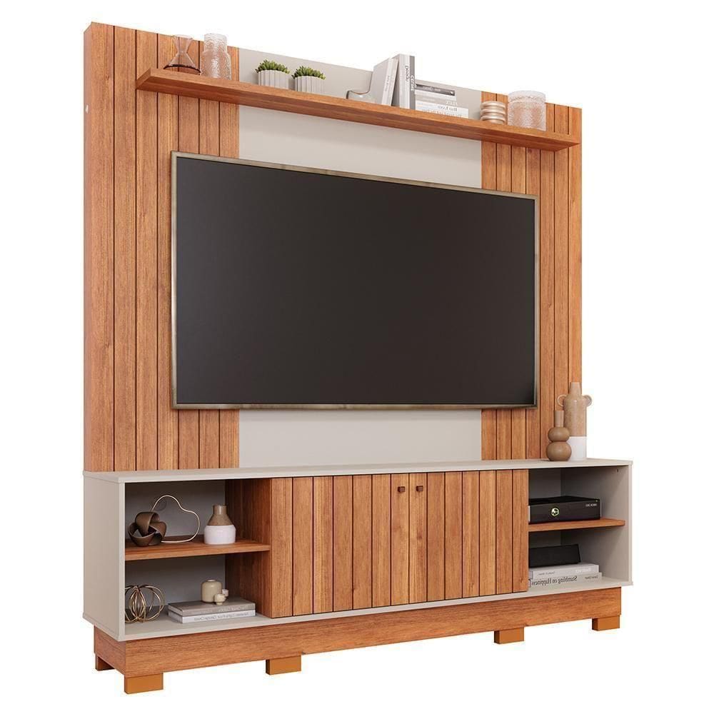 Estante Home Theater Caribe Cinamomo-off White Para Até 70? - Permóbili Cinamomo-off White