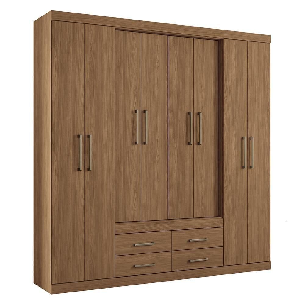 Guarda Roupa Casal Nápoles 8 Portas 4 Gavetas | Extra