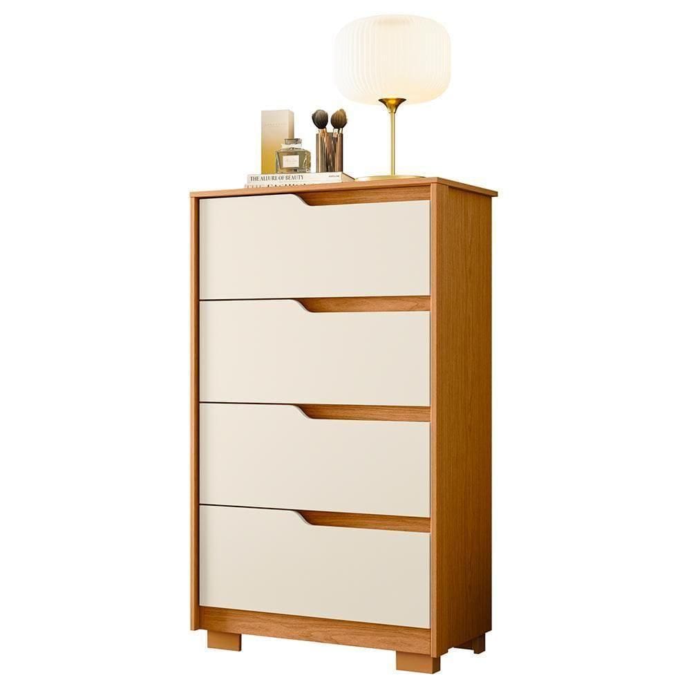 Cômoda Sole 4 Gavetas Cinamomo-off White - Móveis Albatroz Cinamomo-off White