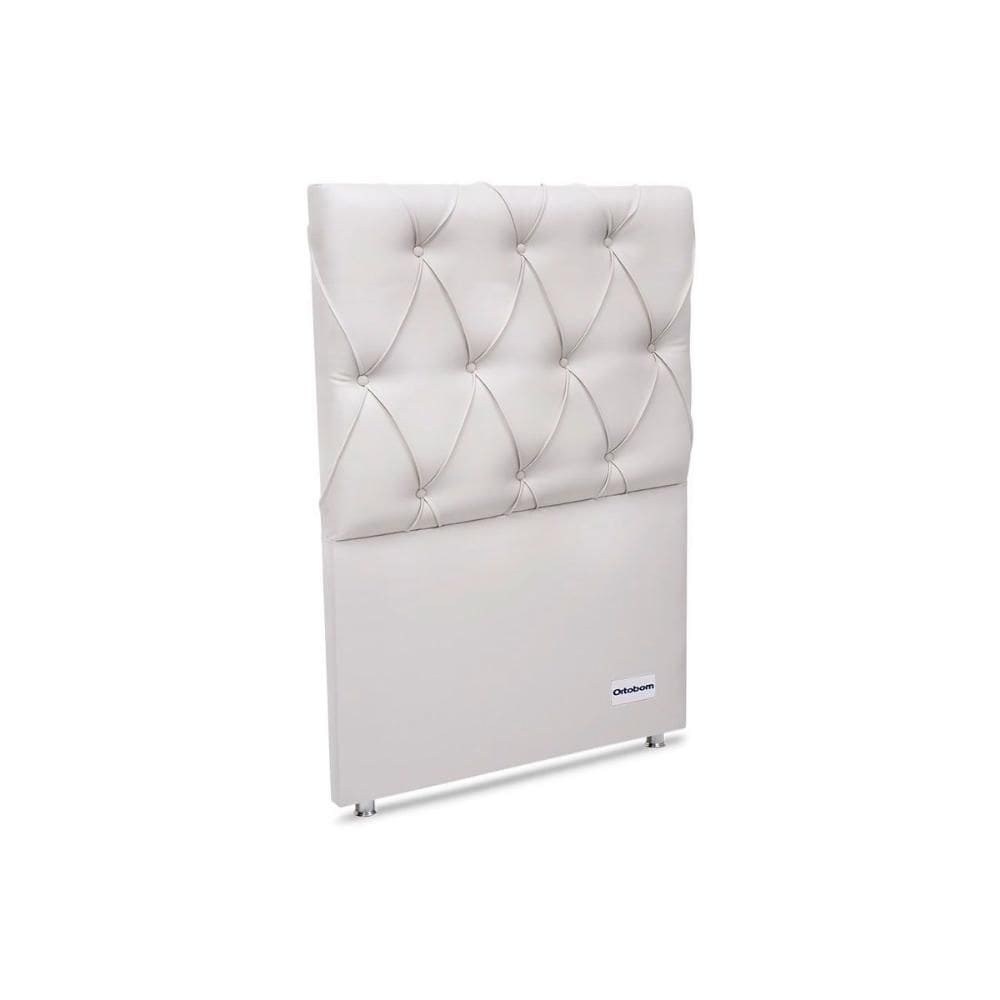Cabeceira Cama Box Estofada Murat Facto White Solteiro - Courano Branco - Ortobom