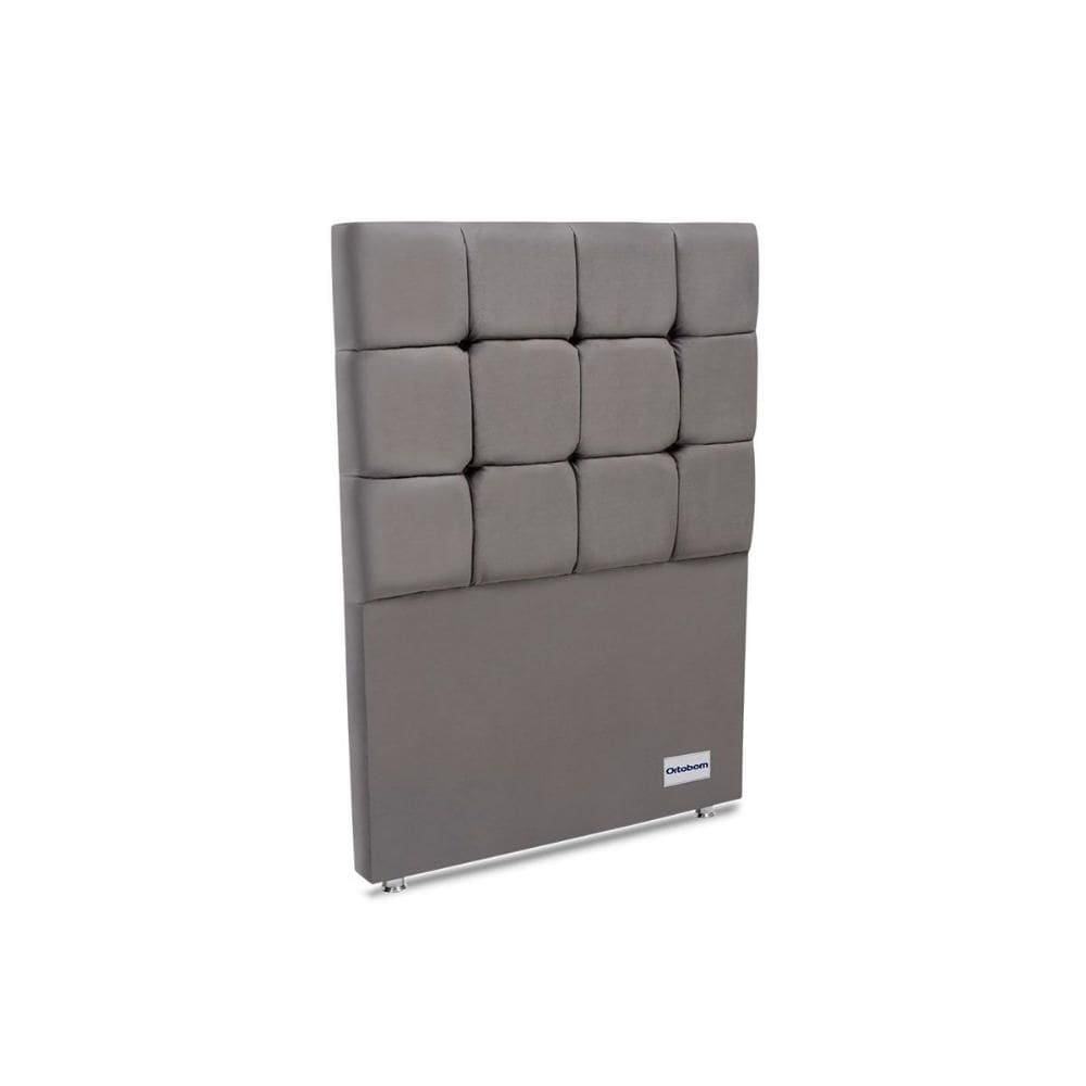 Cabeceira Cama Box Estofada Piave Veluto Solteiro - Suede Cinza - Ortobom