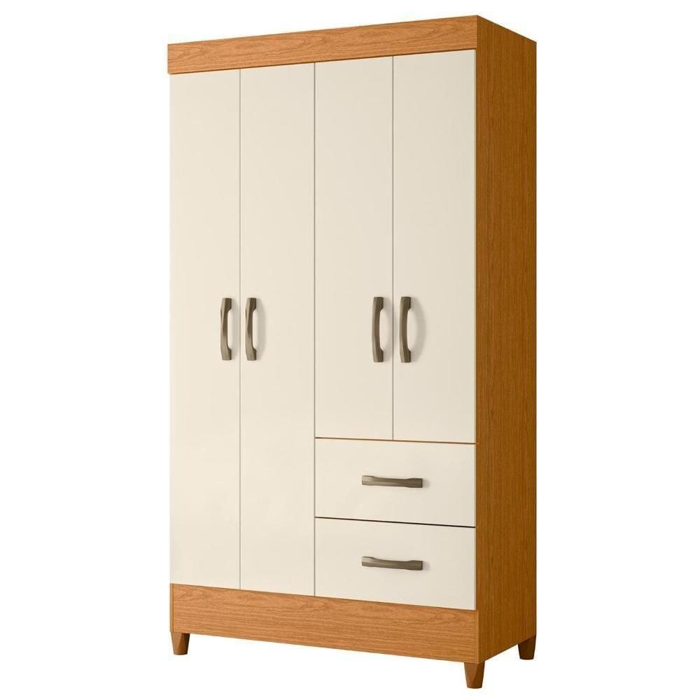 Guarda Roupa Mobi 4 Portas E 2 Gavetas Cinamomo-off White - Móveis Albatroz Cinamomo-off White