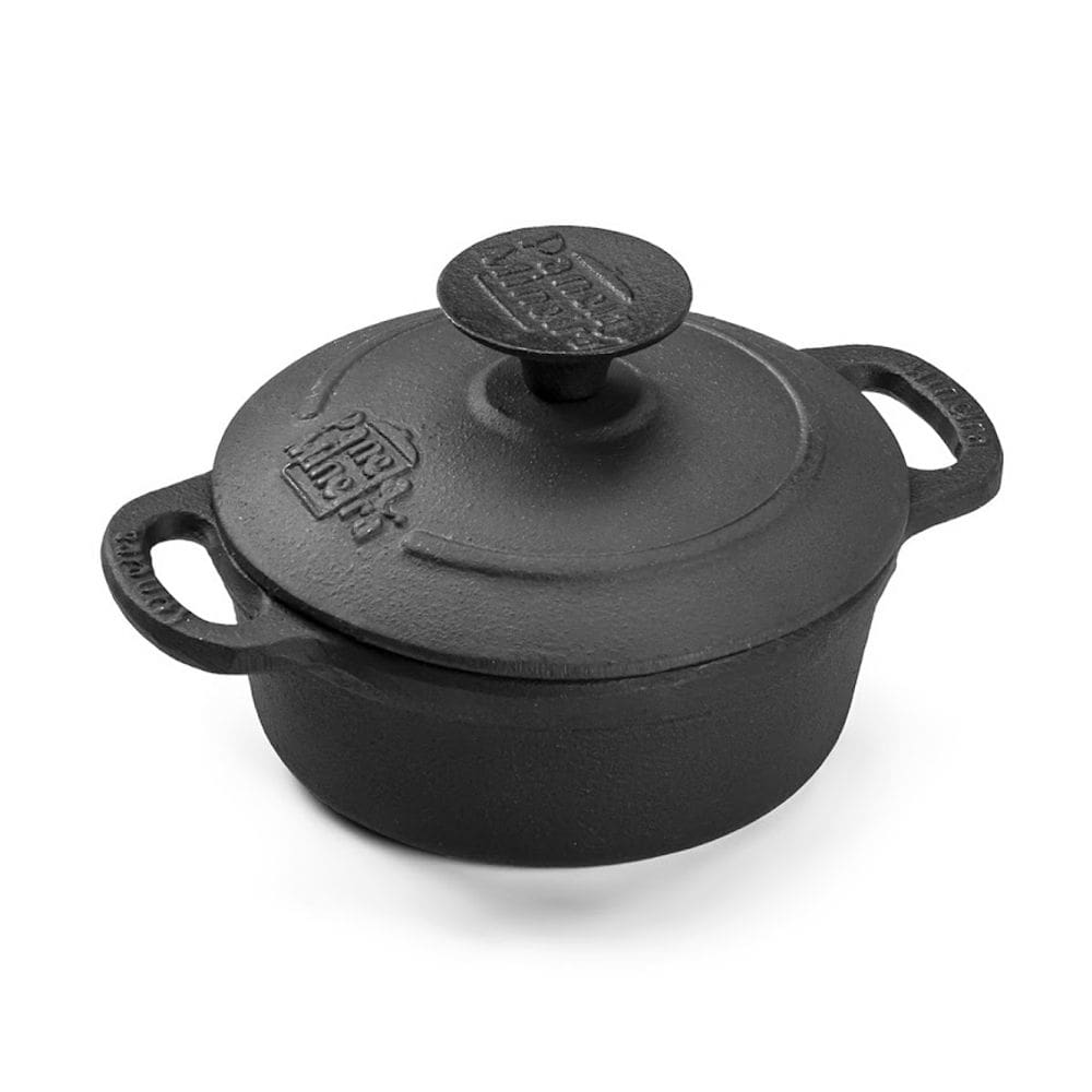 Caçarola Mineirinha Tampa de Ferro Preta Panela Mineira 10cm