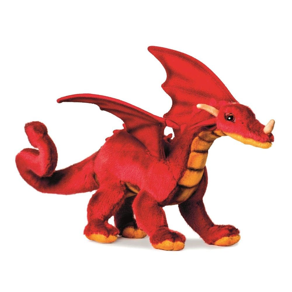 Bicho de pelúcia Hansa True-to-Life Mini Great Dragon Red