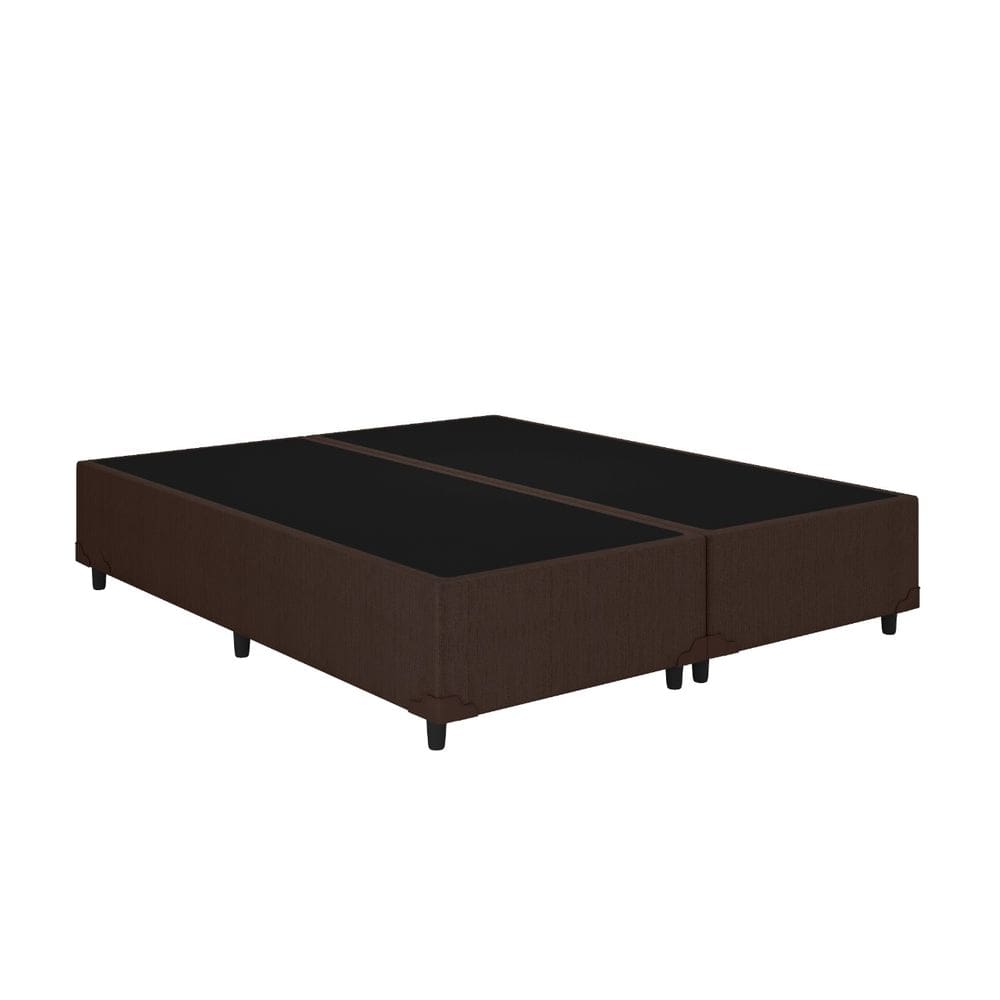 Base Box King Bipartida Corino Marrom 192x203