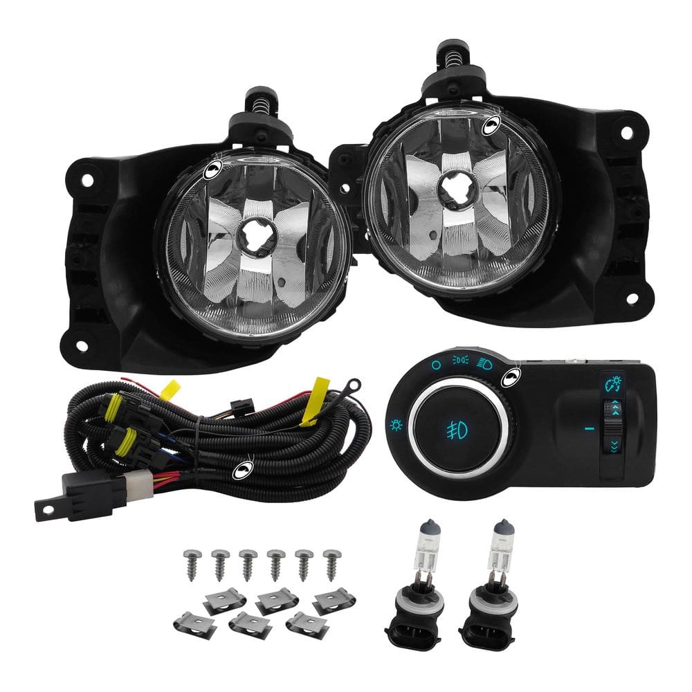 Kit Farol de Milha Neblina Chevrolet Cobalt Spin Novo Prisma Onix LT / LTZ 2013 á 2019 com Botão Painel