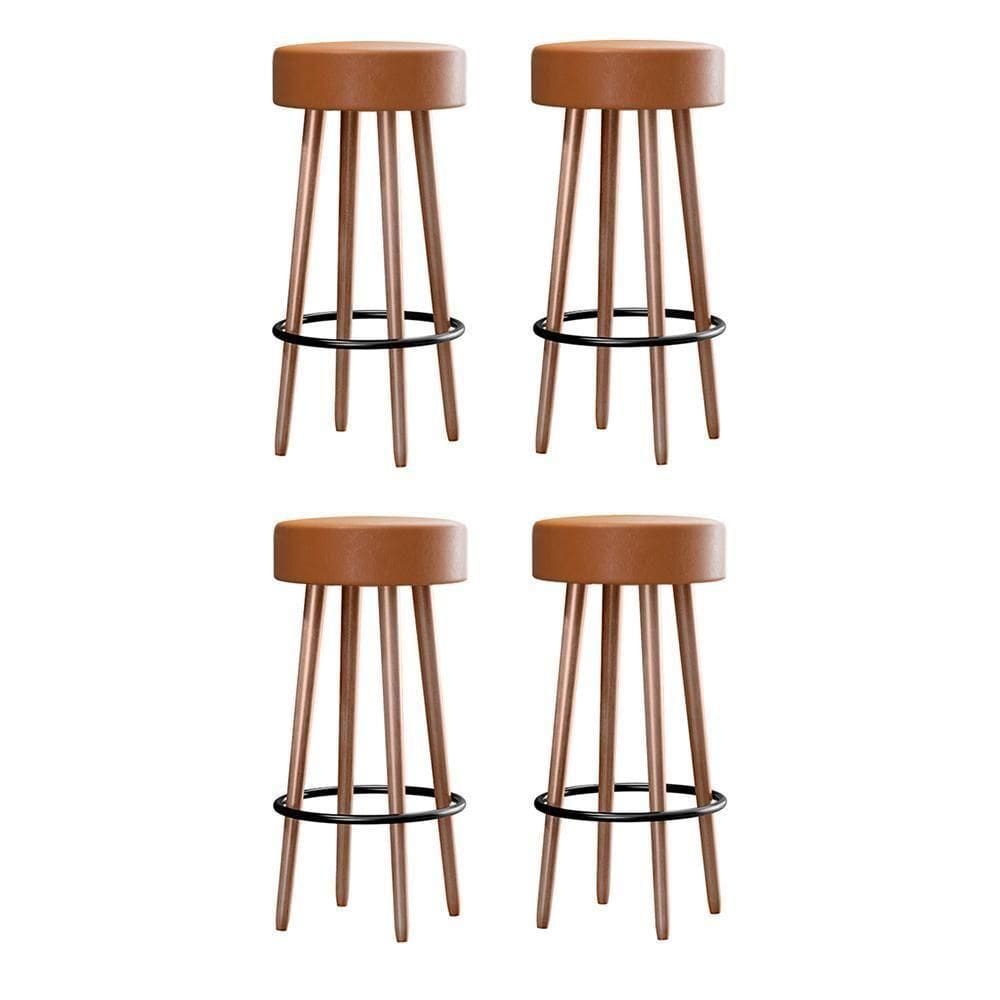 Kit 4 Banquetas Berlin 70cm Couríssimo Amarula - Salaone Amarula