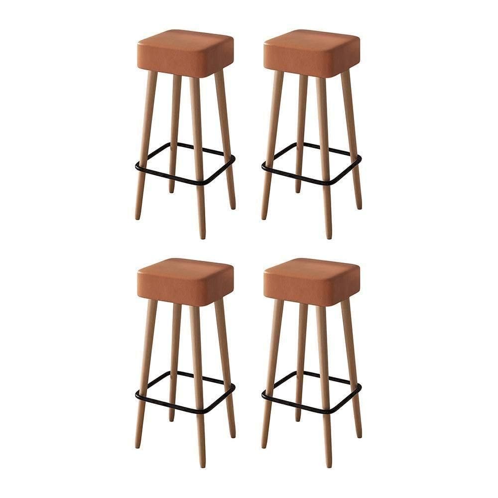 Kit 4 Banquetas Dubai 70cm Couríssimo Amarula - Salaone Amarula