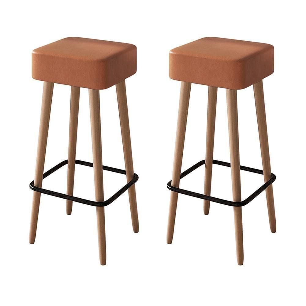 Kit 2 Banquetas Dubai 70cm Couríssimo Amarula - Salaone Amarula