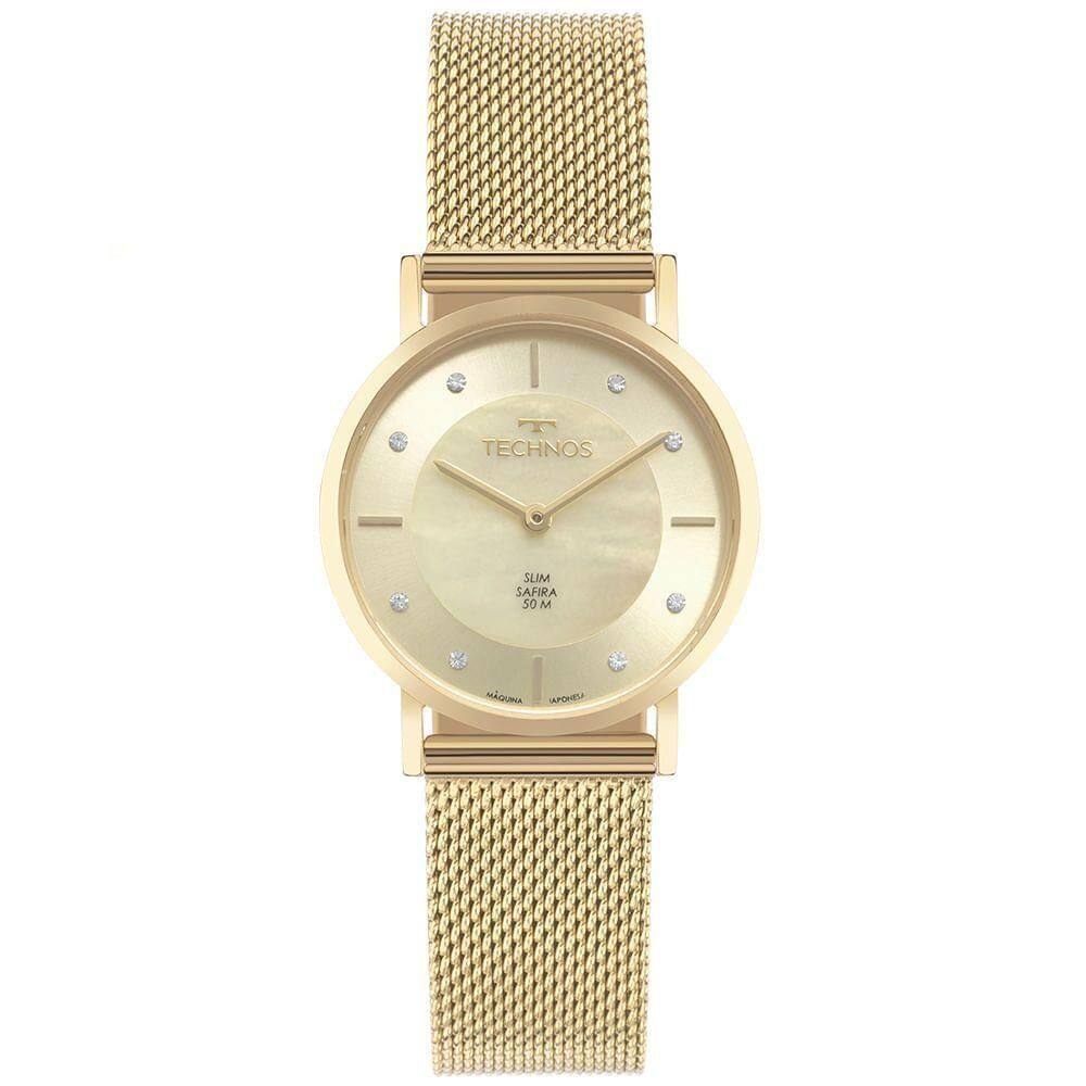 Relógio Technos Feminino Slim Dourado - 2025ltx-1x 2025ltx-1x
