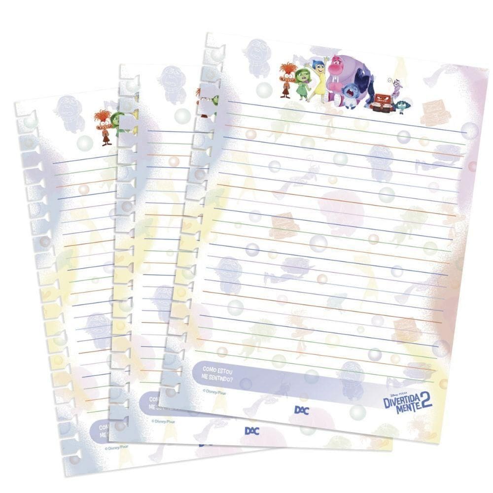 Refil De Folhas Caderno Smart Universitário Divertidamente Disney 48 Folhas Dac