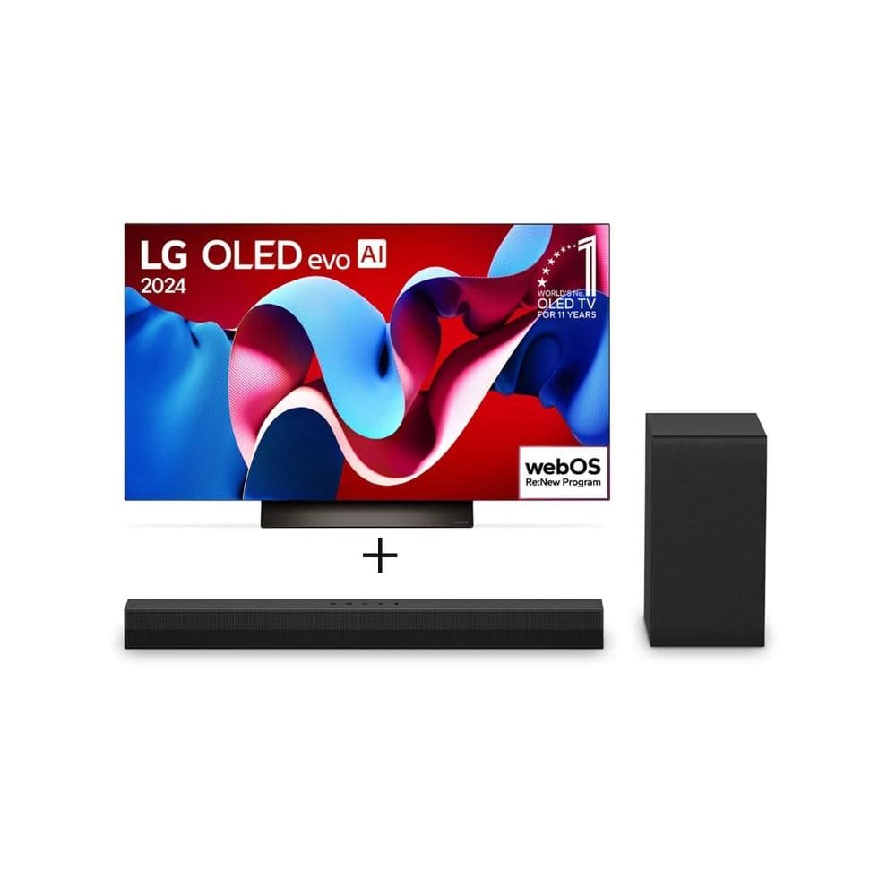 Combo Smart TV LG OLED evo AI C4 4K 48" 2024 + Soundbar LG S40T