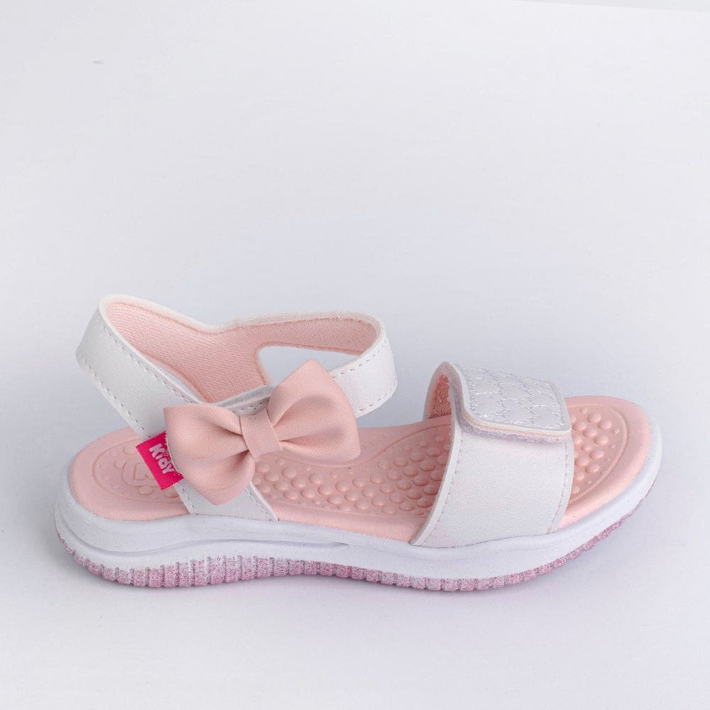 SANDALIA KIDY FLY BABY BRANCO/ROSA Kidy