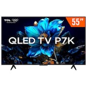 Smart TV QLED 55" Android TV Ultra HD 4K TCL 55P7K Comando de Voz Hands-Free Google TV Bluetooth