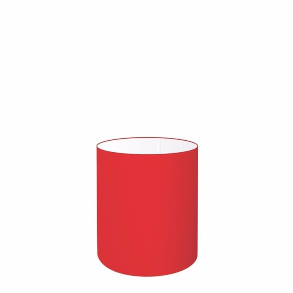 Cúpula em Tecido Cilindrica Abajur Luminária Cp-2009 13x15cm Vermelho
