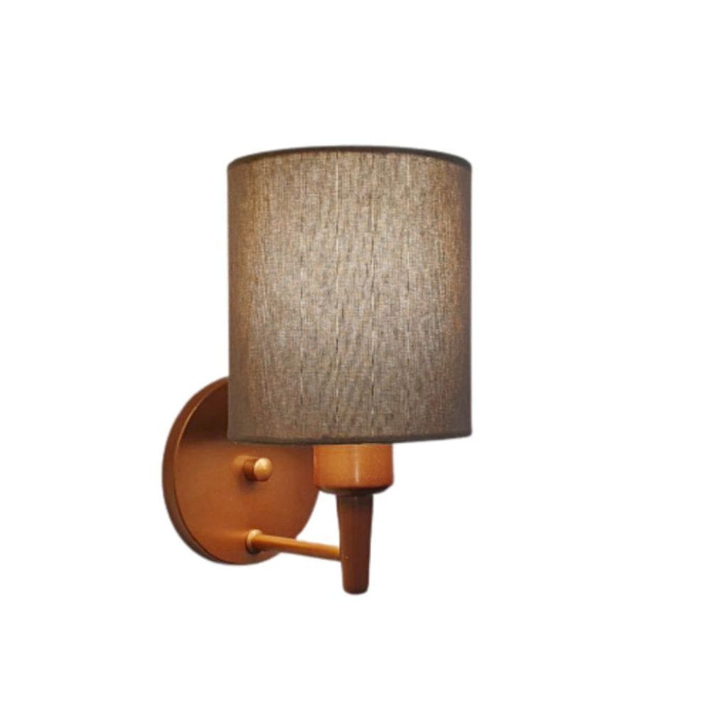 Arandela Cilíndrica Vivare Md-2009 Cobre Cúpula em Tecido - Bivolt