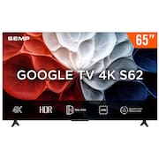 Smart TV Semp 65" LED HVA 4K 3 HDMI Wi-Fi Bluetooth Android Google TV HDR10+ Google Cast 65S62