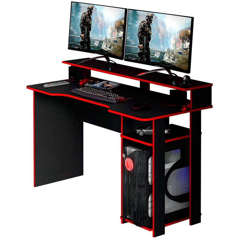Mesa para Computador Gamer Espaço para 2 Monitores e CPU