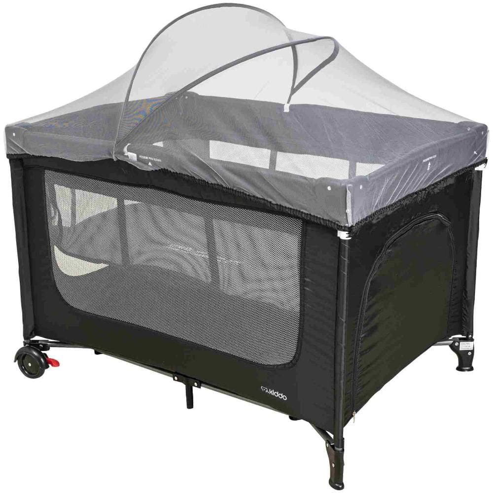 Berço Portátil kiddo Dreams Melange Preto Cercado com Tela