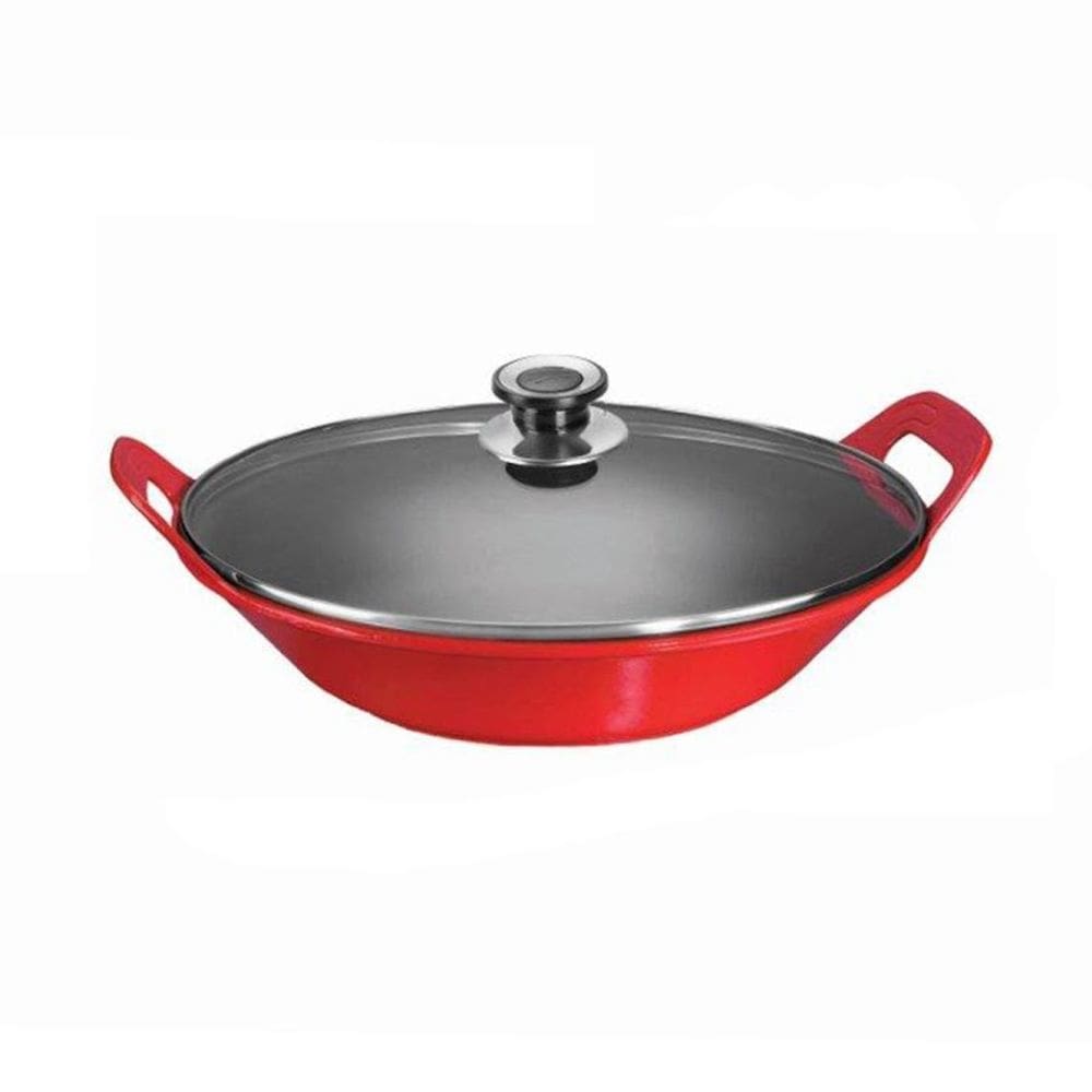 Panela Mineira Risoto Vermelha de Ferro Fundido TV 32cm 2,5L