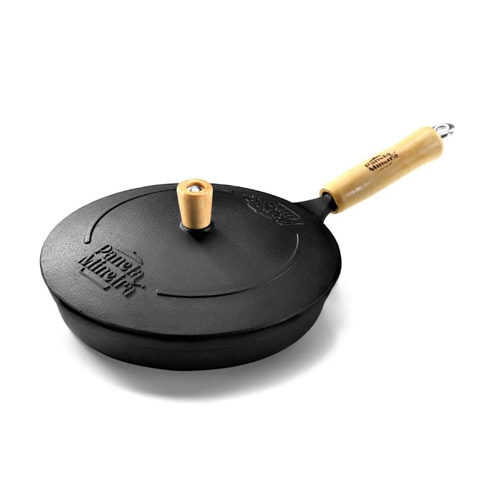 Frigideira Tradição Ferro Cabo Madeira PanelaMineira TF 22cm