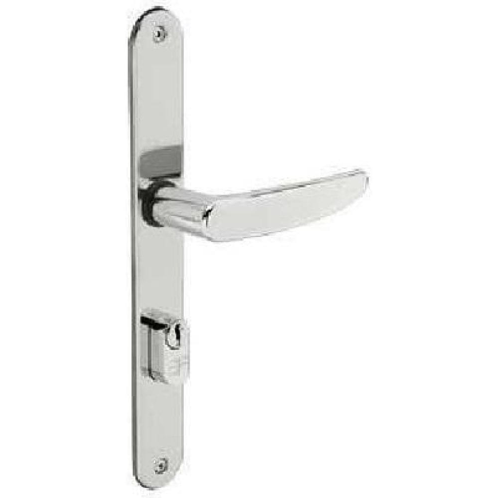 Fechadura Externa 3F Perfil Estreita Quadrada Cromada 21Mm