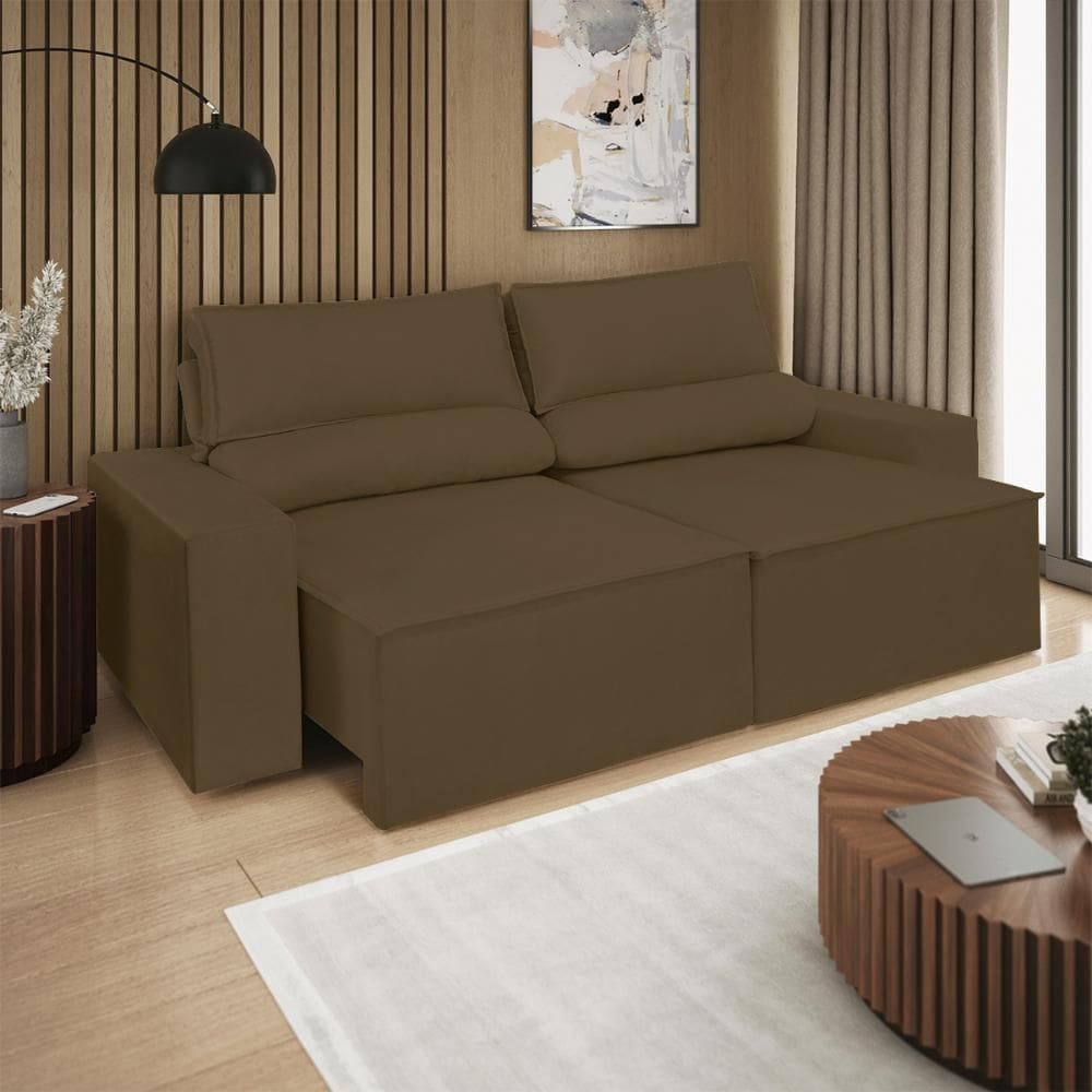 Sofá Retrátil/Reclinável 1,80m Confortável Balaqui Decor