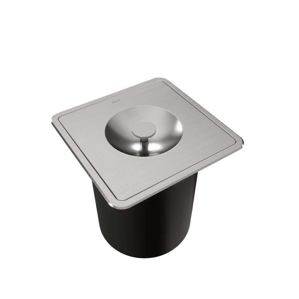 Lixeira Embutir Quadrada Docol Massima Em Aço Inox Escovado