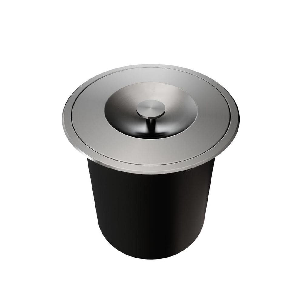 Lixeira Embutir Redonda Docol Massima Em Aço Inox Escovado