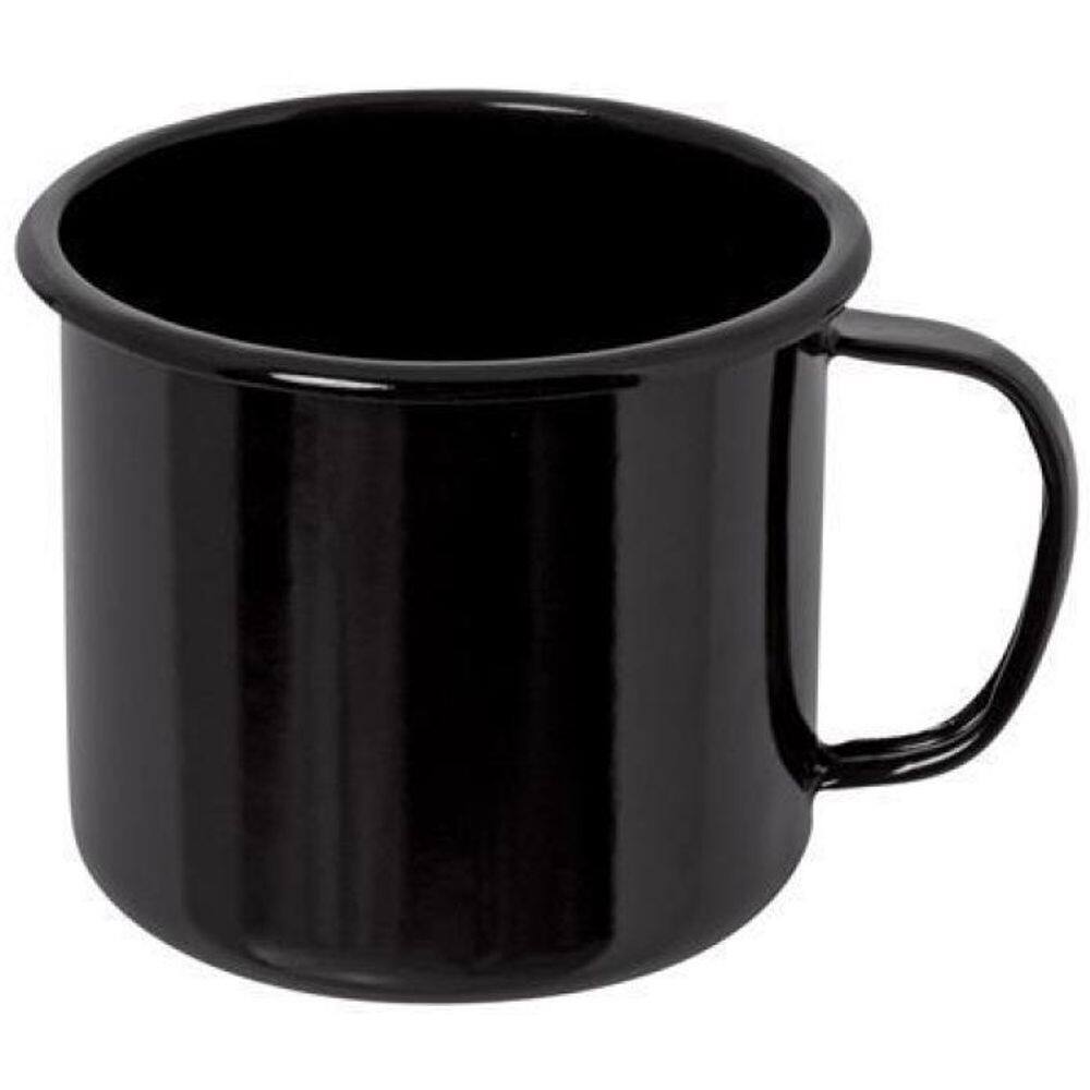 Caneca Esmaltada Mãe Ágata Ewel 0,160L - Preto