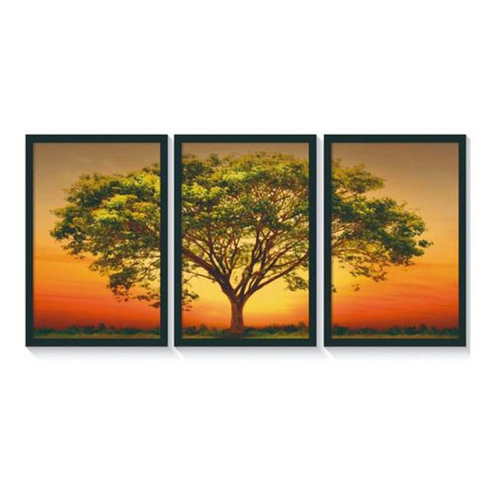 Quadro Decorativo Paisagem Vida Com Moldura Grande 120X60