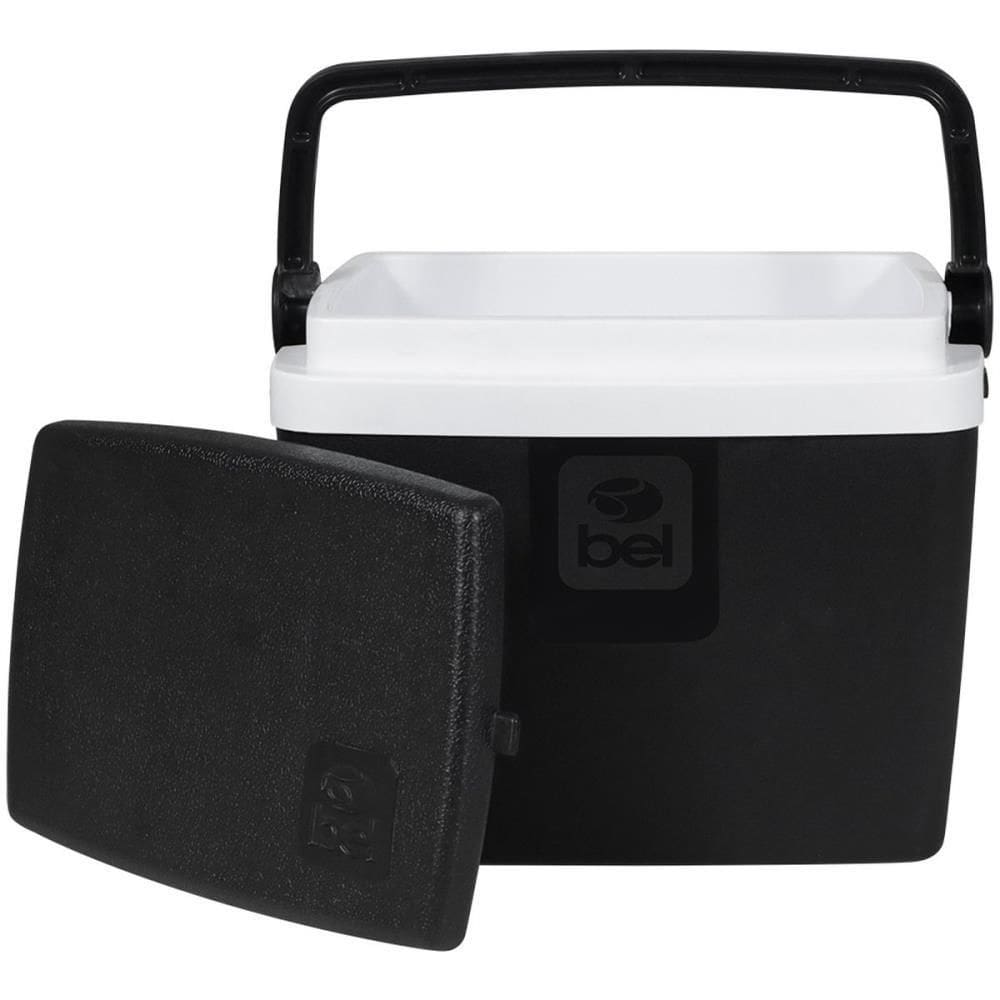 Caixa Térmica 6L com Alça e Suporte Preto/Branco - Bel