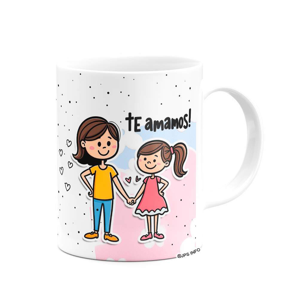 Caneca Mães - A melhor mãe do mundo! Te amamos!