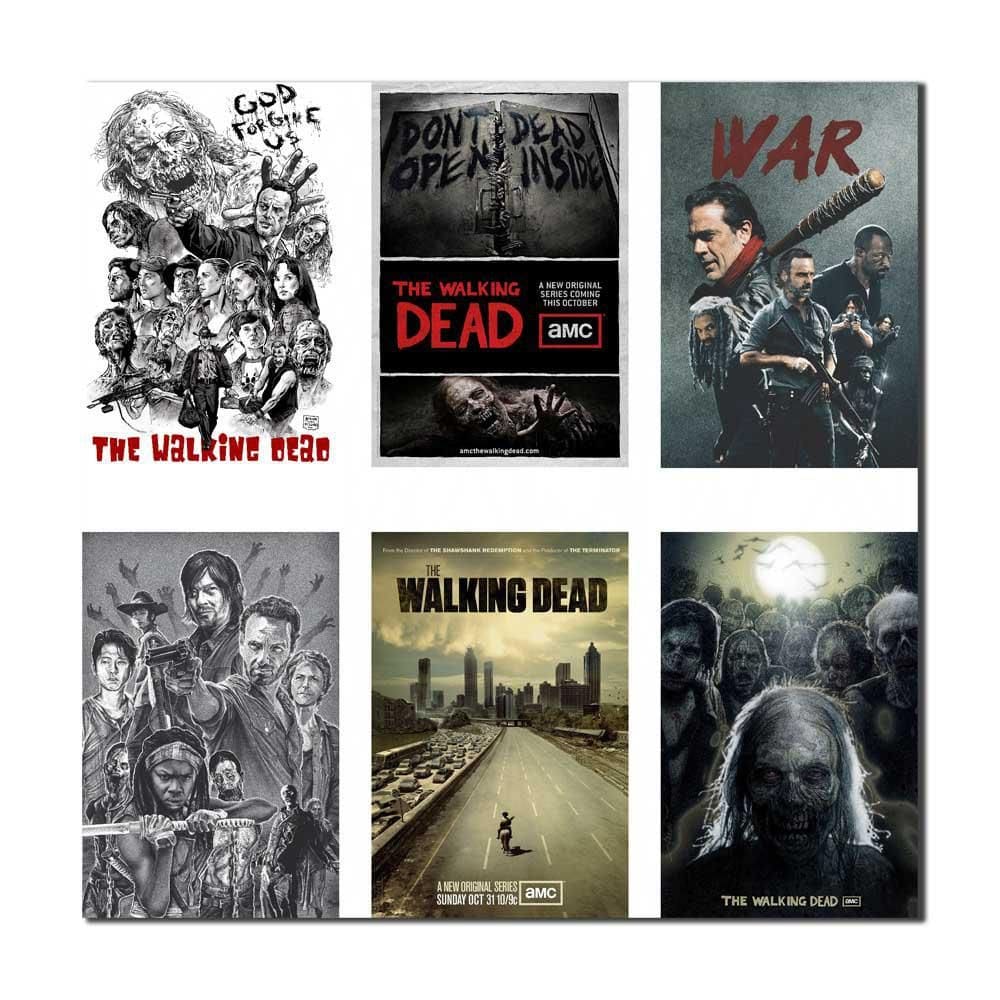 Kit 6 Placas Decorativas The Walking Dead