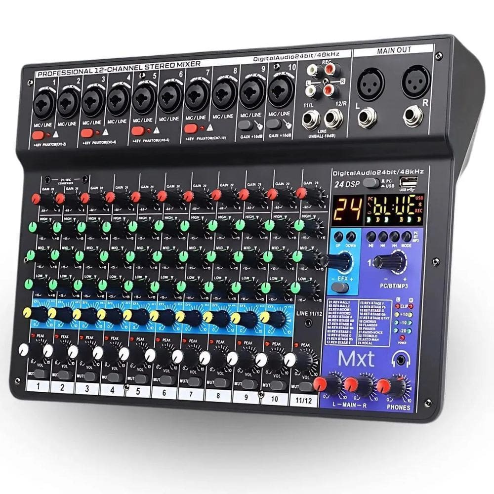 Mesa De Som 12 Canais Mx12A Com Efx/Usb/Bluetooth
