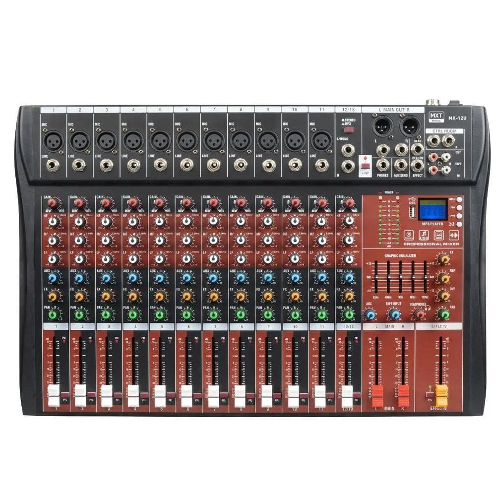 Mesa De Som 12 Canais Com Eq/Efx/Usb/Bluetooth