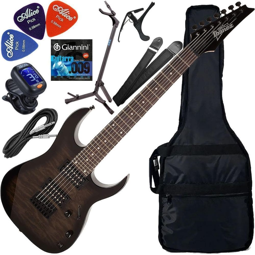 Kit Guitarra Ibanez Grg-7221 Qa Hh 7 Cordas Transparent