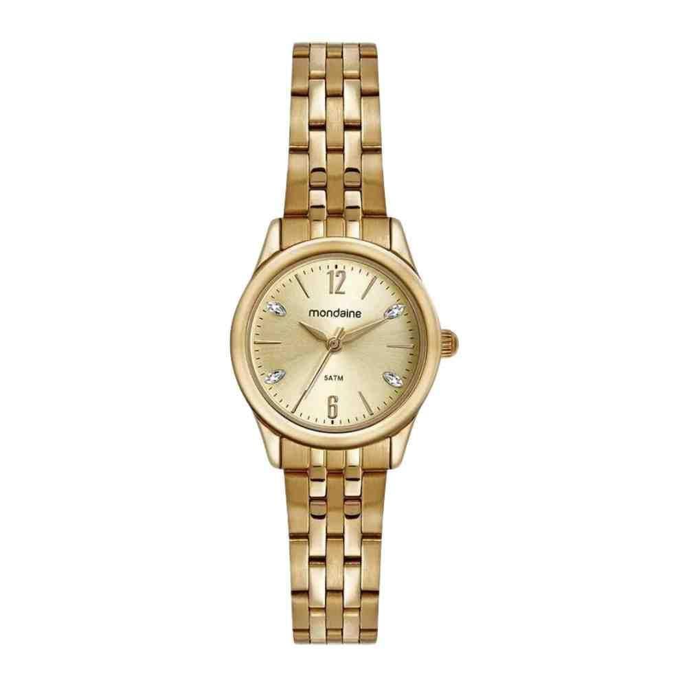 Relógio Mondaine Cristais Dourado Feminino 32587Lpmvde1