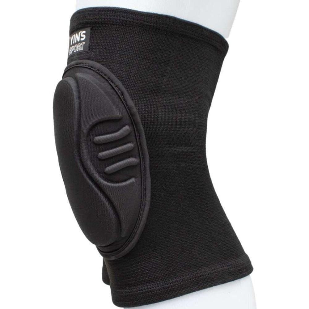 Joelheira Yins De Nylon 1 Par - Preto