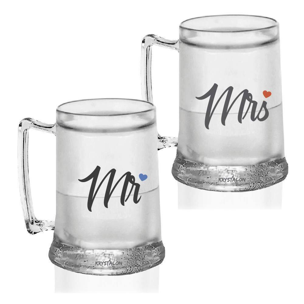 Kit 2 Canecas Gel Mr&Mrs - Para Dia Dos Namorados