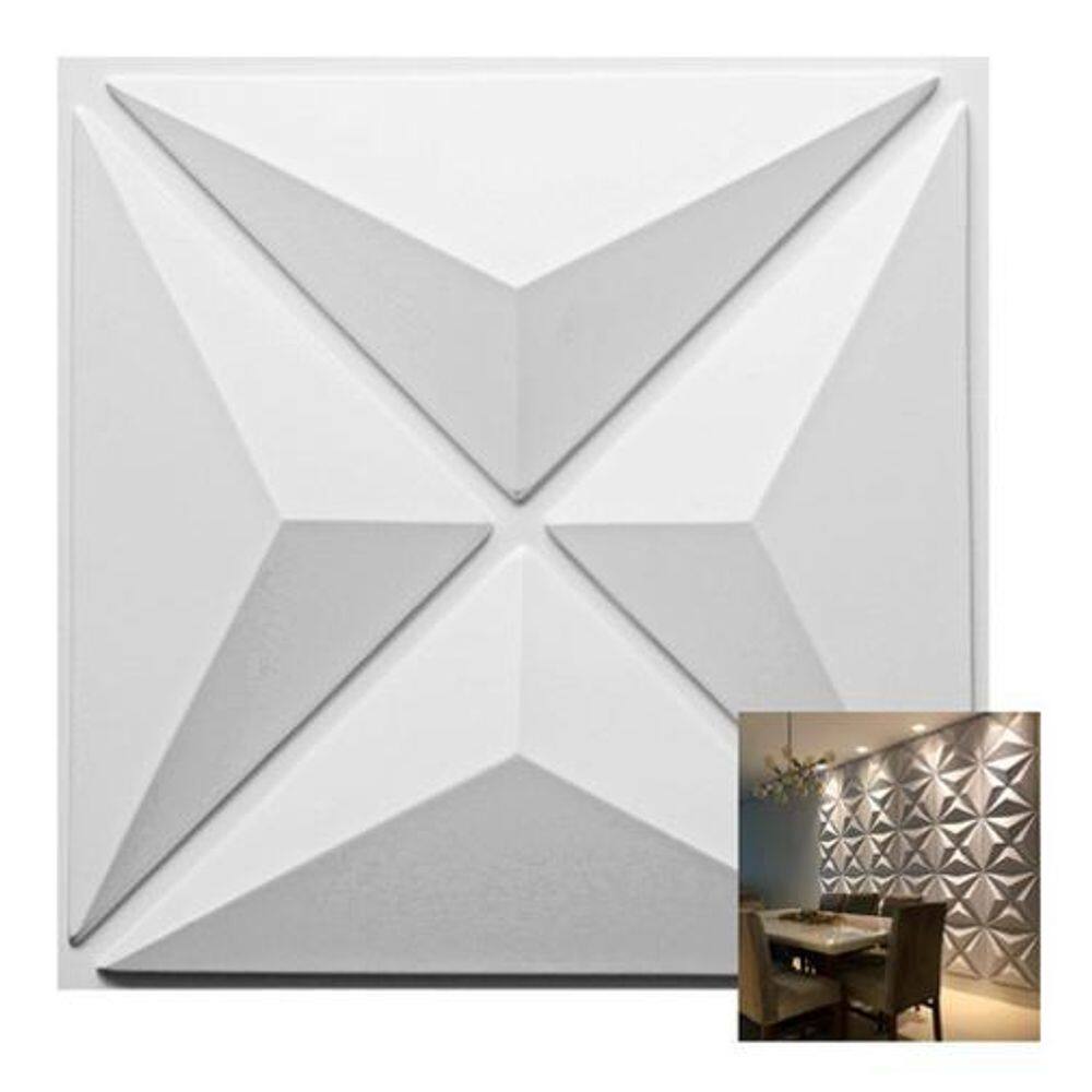 16 Placas - 3D De Parede Revestimentos Alto Relevo 50Cmx50Cm