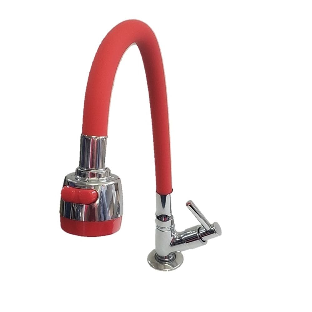 Torneira Gourmet Vermelha - Resistente, Silicone, 2 Jatos