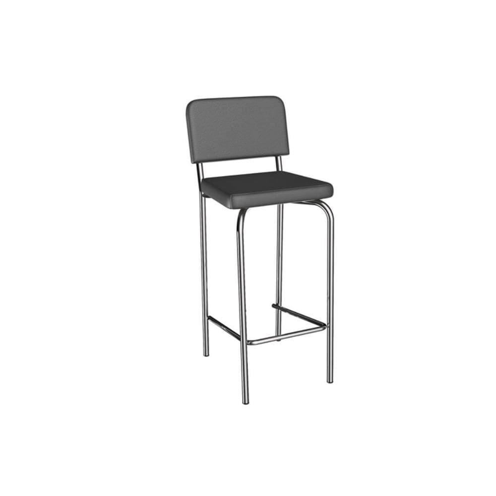 Banqueta Sala de Jantar Fiji 1B712CR Aço 1 Un Cromado/ano Preto - Kappesberg