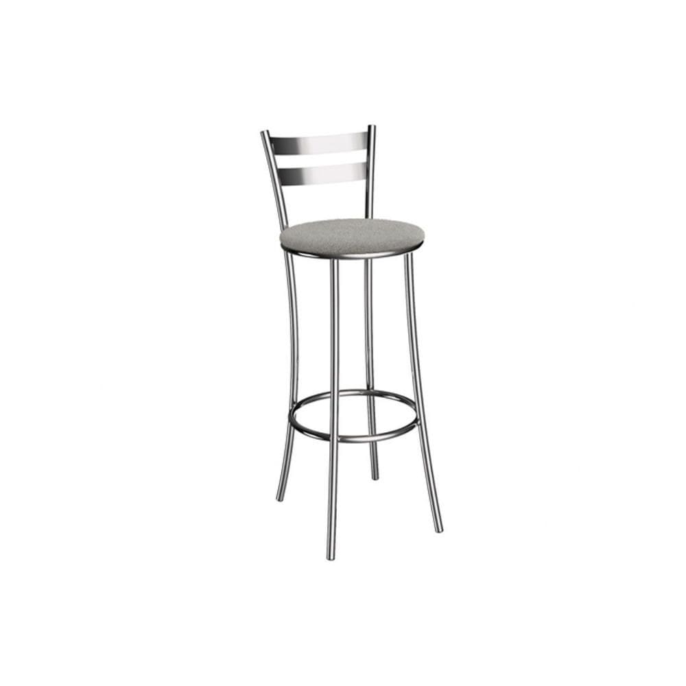 Banqueta Sala de Jantar Jade 1B699CR Aço 1 Un Cromado/Boucle Cinza - Kappesberg