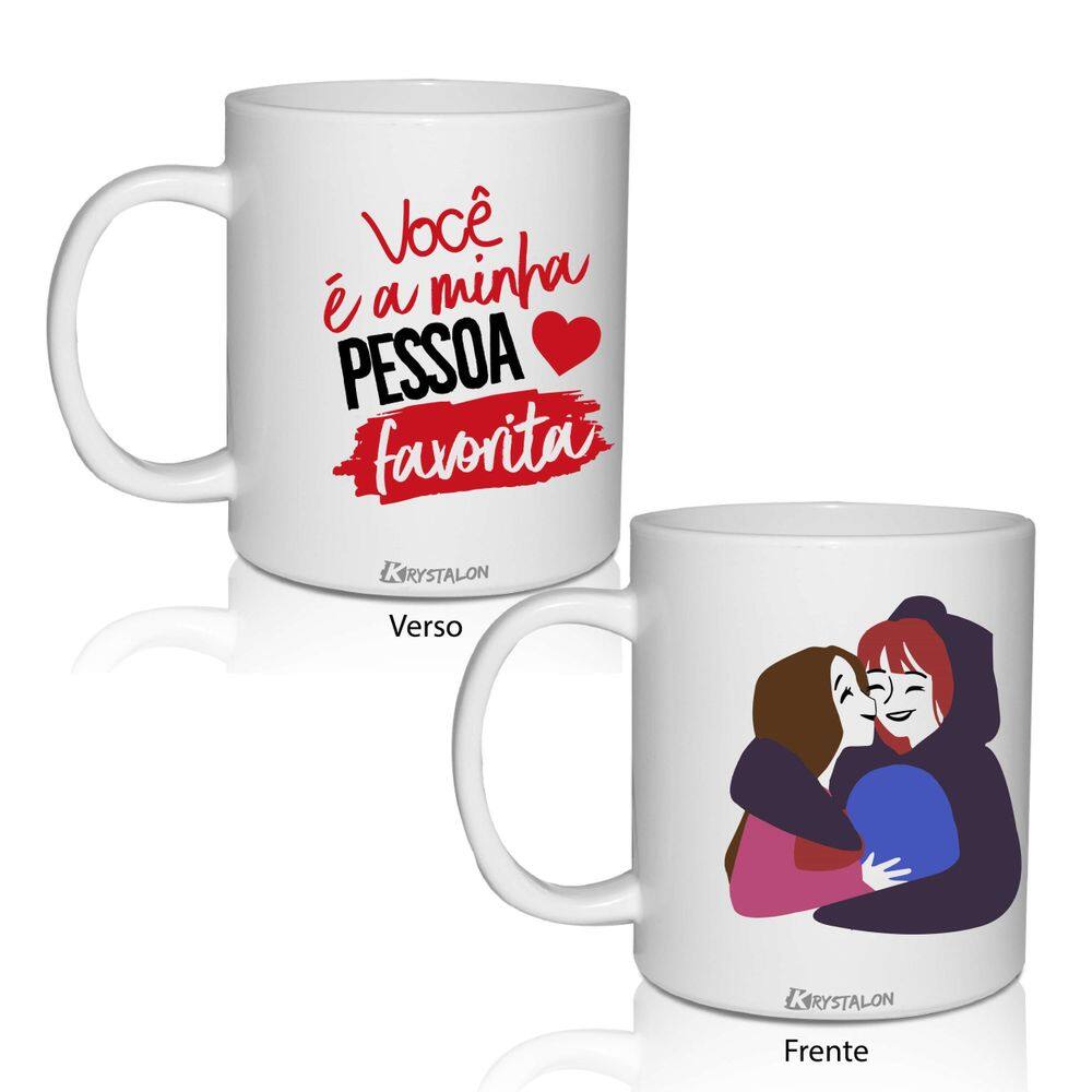 Caneca 300 Ml Policarbonato Namoradas Casal Lgbt