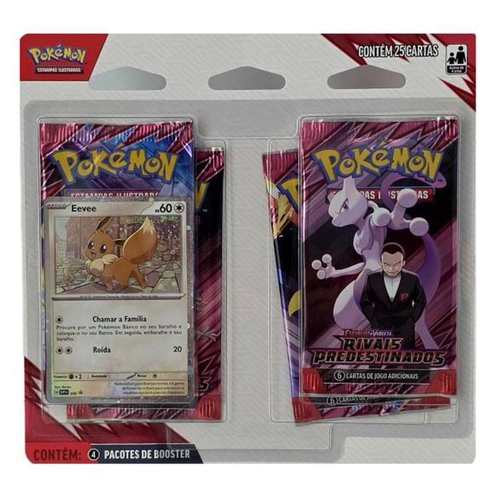 Jgs Brinq Carton - Pokemon Ev10 - Blister Quadruplo - Rivais Predestinados - Certificado Fsc