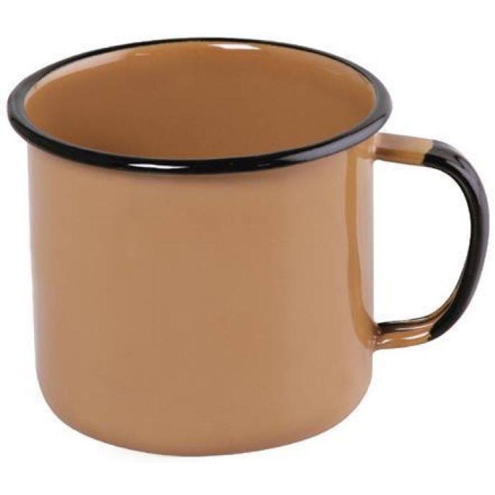 Caneca Em Aço Esmaltado Mãe Ágata Ewel 370Ml - Marrom